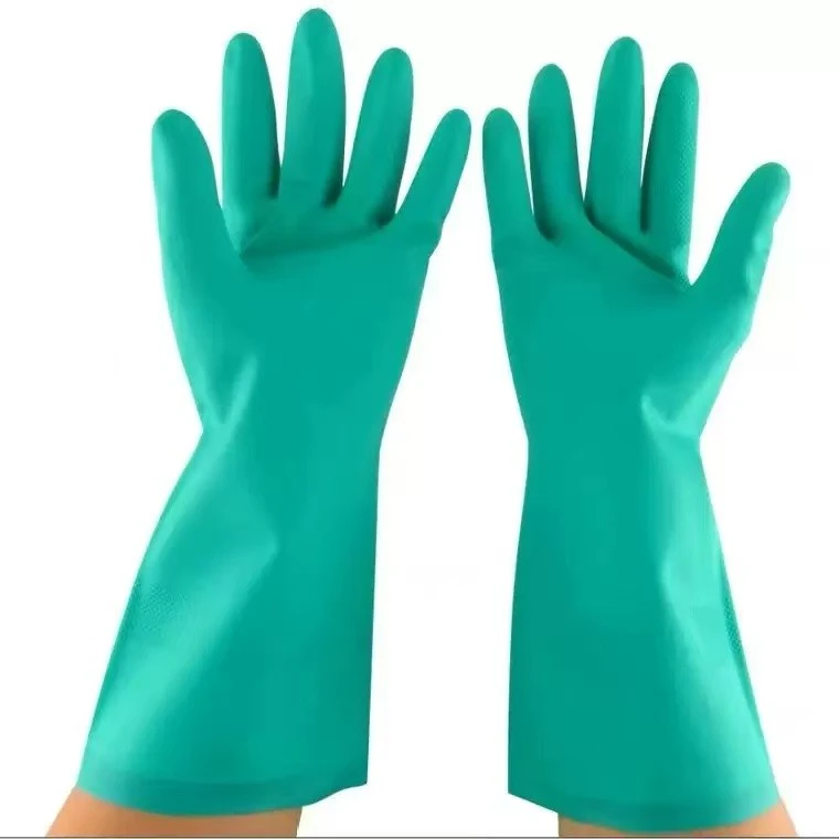 Green Nitrile Chemical Resistant Gloves best